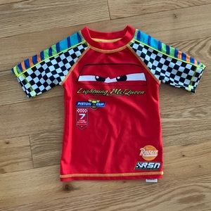 Disney Lightening McQueen Swim Shirt 2T